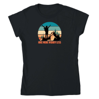 Product Hiking   Hike more worry less Classic Womens Crewneck T-shirt
