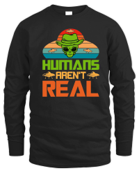 Product Humans Aren't Real Alien UFO Unisex Sweatshirt