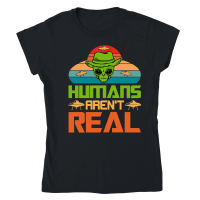 Product Humans Aren't Real Alien UFO Classic Womens Crewneck T-shirt