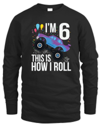 Product Kids 6 Year Old Shirt 6th Birthday Boy Monster Truck Unisex Sweatshirt