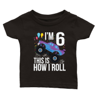 Product Kids 6 Year Old Shirt 6th Birthday Boy Monster Truck Classic Baby Crewneck T-shirt