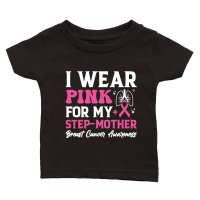 Product mother day   I wear pink for my step mother breast cancer awareness Classic Baby Crewneck T-shirt