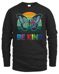 Product Sign Language Butterfly Autism Be Kind Unisex Sweatshirt