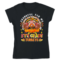 Product thankful for my 5th grade turkeys Classic Womens Crewneck T-shirt