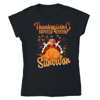 Product thanksgiving family dinner survivor Classic Womens Crewneck T-shirt