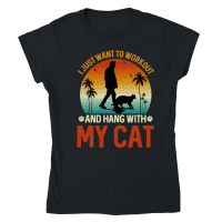Product Workout with My Cat Classic Womens Crewneck T-shirt