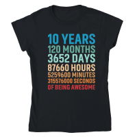 Product 10th Birthday 10 years Classic Womens Crewneck T-shirt