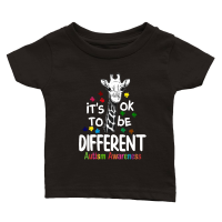 Product Autism   Cute Giraffe Animals Be Differents Classic Baby Crewneck T-shirt