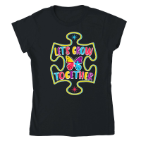 Product Autism   Lets Grow Together Classic Womens Crewneck T-shirt