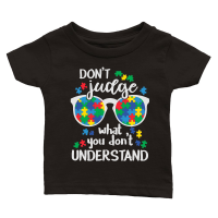Product Autism Awareness Autistic Kids Glasses Classic Baby Crewneck T-shirt