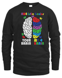 Product Autism Awareness Awetistic Genius Brain Unisex Sweatshirt