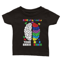 Product Autism Awareness Awetistic Genius Brain Classic Baby Crewneck T-shirt