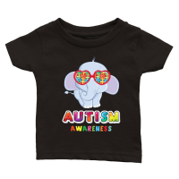 Product Autism Awareness Baby Elephant Classic Baby Crewneck T-shirt