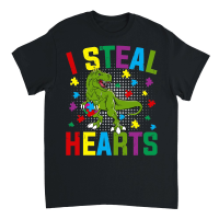 Product Autism  I Steal Hearts T rex Dinosaur Baby Kids Unisex T-Shirt