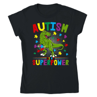 Product Autism is My Superpower Autism Awareness Classic Womens Crewneck T-shirt