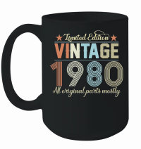 Product Birthday   Limited Edition Vintage 1980 Mug