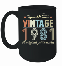 Product Birthday   Limited Edition Vintage 1981 Mug