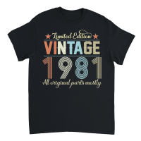 Product Birthday   Limited Edition Vintage 1981 Unisex T-Shirt