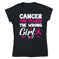Product Cancer you picked the wrong girl Classic Womens Crewneck T-shirt