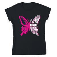 Product Certified badass in the fight against breast cancer Classic Womens Crewneck T-shirt