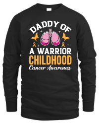 Product Daddy of a warrior Childhood cancer awareness Unisex Sweatshirt