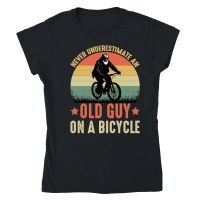 Product father day   Never Underestimate an Old Guy on a Bicycle Classic Womens Crewneck T-shirt