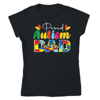 Product father day Autism   Proud Autism Dad Classic Womens Crewneck T-shirt