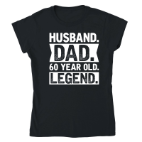 Product Fathers Day Husband Dad 60 Year Old Legend   60th birthday Classic Womens Crewneck T-shirt