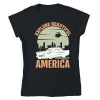 Product Hiking   Explore Beautiful America Classic Womens Crewneck T-shirt