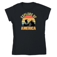 Product Hiking   Explore of America Adventure Classic Womens Crewneck T-shirt