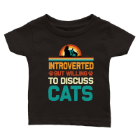 Product Introverted But Willing To Discuss Cats Classic Baby Crewneck T-shirt