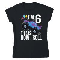 Product Kids 6 Year Old Shirt 6th Birthday Boy Monster Truck Classic Womens Crewneck T-shirt