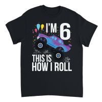 Product Kids 6 Year Old Shirt 6th Birthday Boy Monster Truck Unisex T-Shirt