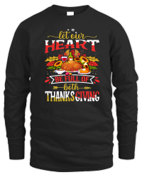 Product let our heart be full of both thanksgiving Unisex Sweatshirt