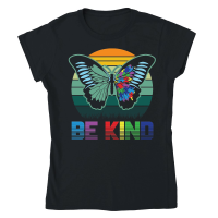 Product Sign Language Butterfly Autism Be Kind Classic Womens Crewneck T-shirt