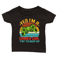 Product Yes I'M A Gamer Girl Try to Keep Up Classic Baby Crewneck T-shirt