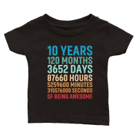 Product 10th Birthday 10 years Classic Baby Crewneck T-shirt