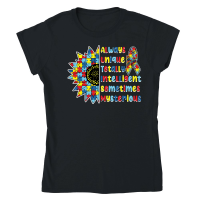Product Autism   Always Unique Totally Intelligent Sometimes Mysterious Classic Womens Crewneck T-shirt