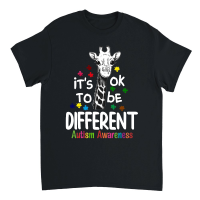 Product Autism   Cute Giraffe Animals Be Differents Unisex T-Shirt