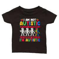 Product Autism Awareness   I am not autistic because i'm different Classic Baby Crewneck T-shirt