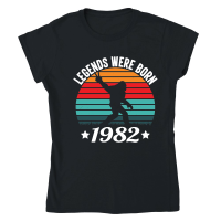 Product Birthday   Legends were born 1982 Classic Womens Crewneck T-shirt
