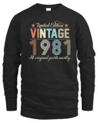 Product Birthday   Limited Edition Vintage 1981 Unisex Sweatshirt
