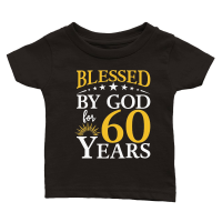 Product Blessed by god for 60 years   60th birthday Classic Baby Crewneck T-shirt