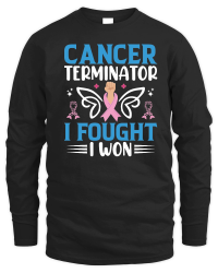 Product Cancer terminator i fought i won Unisex Sweatshirt