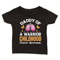 Product Daddy of a warrior Childhood cancer awareness Classic Baby Crewneck T-shirt