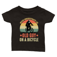 Product father day   Never Underestimate an Old Guy on a Bicycle Classic Baby Crewneck T-shirt