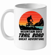 Product Mountain Bike Trail Road Great Adventure White Ceramic Mug