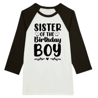 Product Sister Of The Birthday Boy Unisex 3/4 sleeve Raglan T-shirt