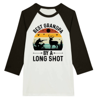 Product Best Grandpa By a Long Shot Hunting Unisex 3/4 sleeve Raglan T-shirt