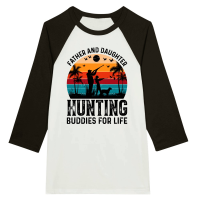 Product Father And Daughter Hunting Buddies For Life Unisex 3/4 sleeve Raglan T-shirt
